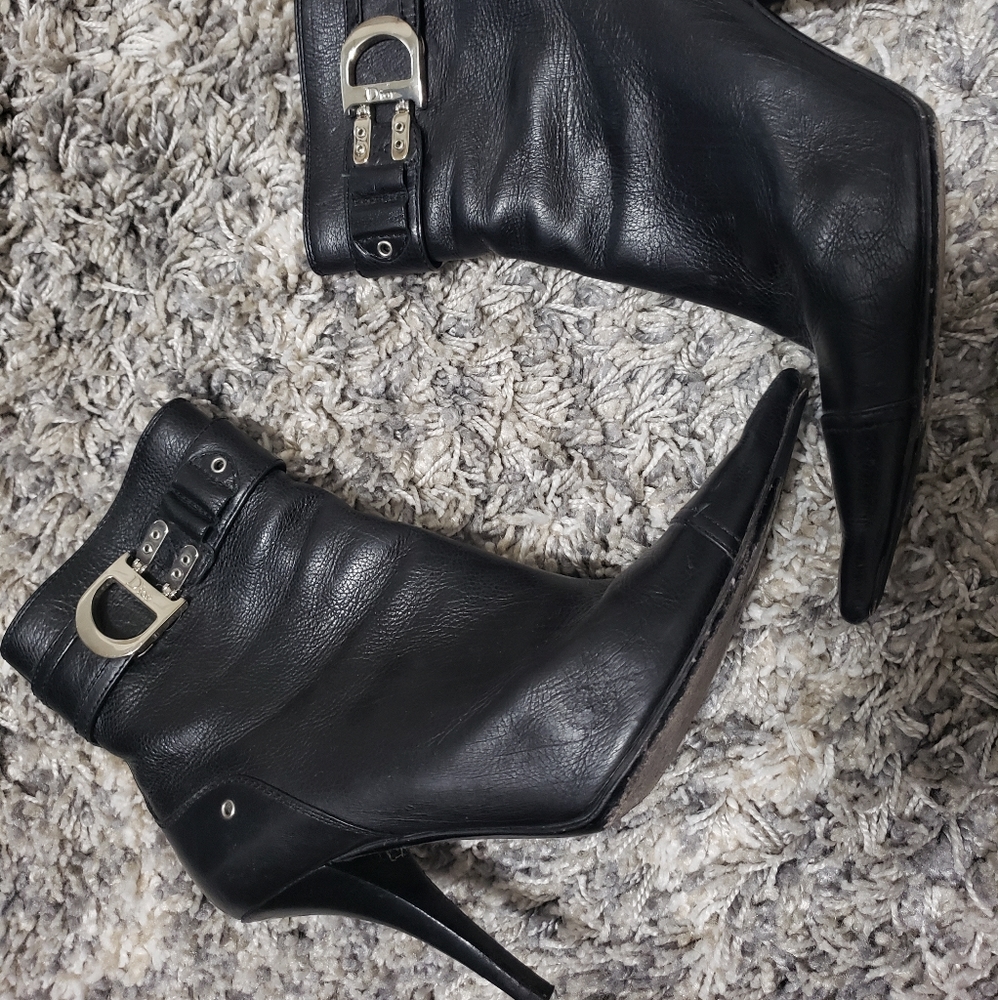 Christian dior leather boots
